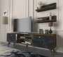 Hanah Home Ayden - Marble Mueble de TV Nogal y Mármol